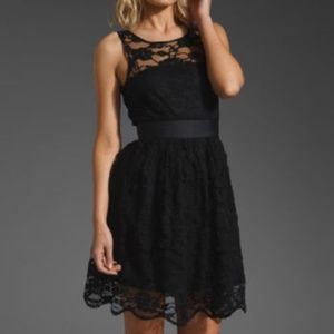 NWT BB Dakota Black Floral lace Fit & Flare Dress